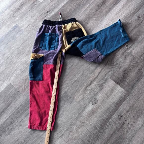 Aelfric Eden Back To The 90s Patchwork Color Block Corduroy Pants XS/S Unisex - Picture 7 of 8